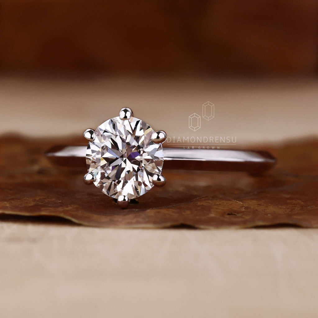 0.50 to 3.0 CT Round Brilliant Cut Lab Grown Diamond Ring