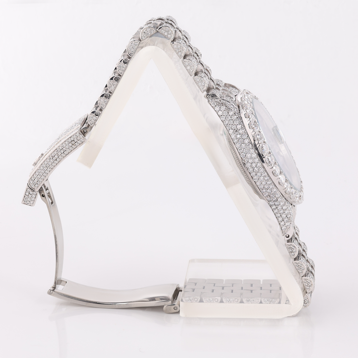 Full White Luxury Diamond Style Watch