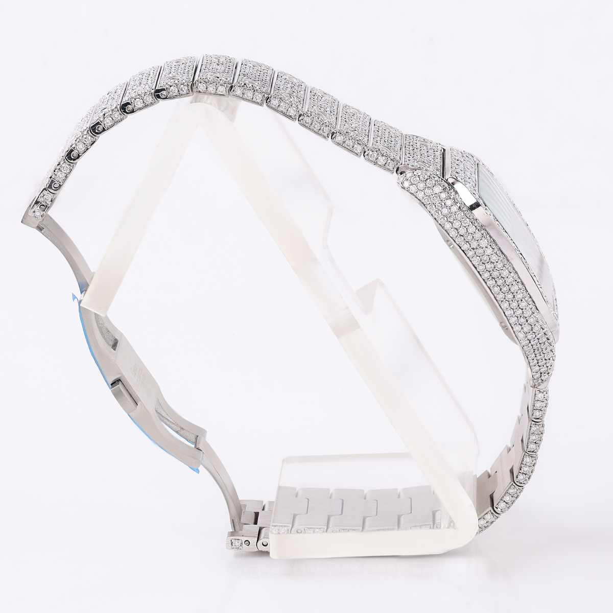 Full White Luxury Automatic Style Watch – view 3 of 4, lab grown diamond jewelry | Jewelix Atelier