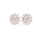 Floral Pear Diamond Stud Earrings