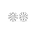 Floral Pear Diamond Stud Earrings