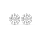 Floral Pear Diamond Stud Earrings