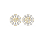Floral Pear Diamond Stud Earrings