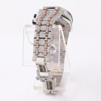 Two-Tone Fully Iced-Out Moissanite Chronograph Watch
