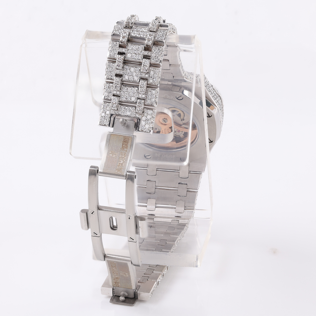 Fully Iced-Out Moissanite Automatic Watch