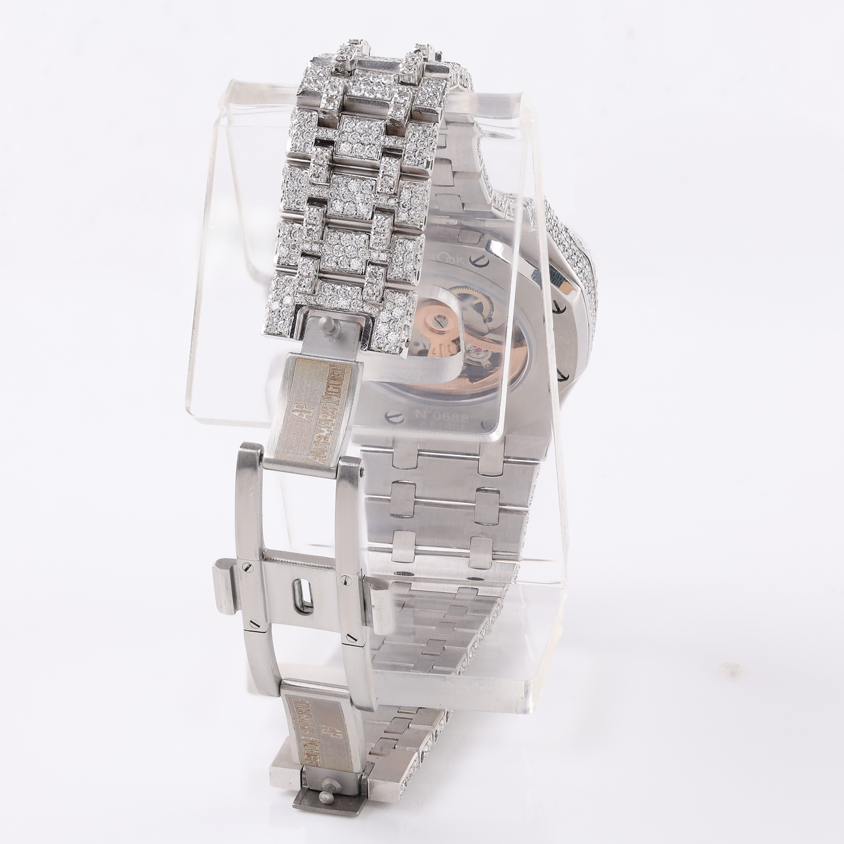 Fully Iced-Out Moissanite Automatic Watch