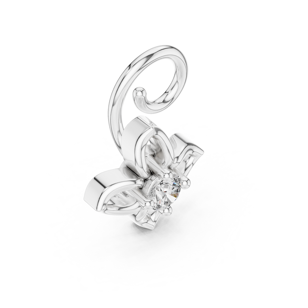 Floral Diamond Nose Pin