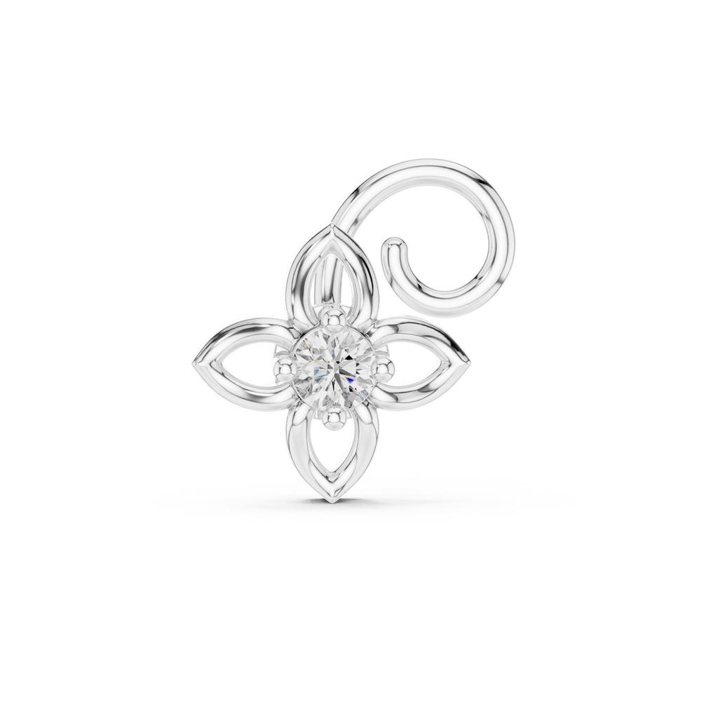 Floral Diamond Nose Pin