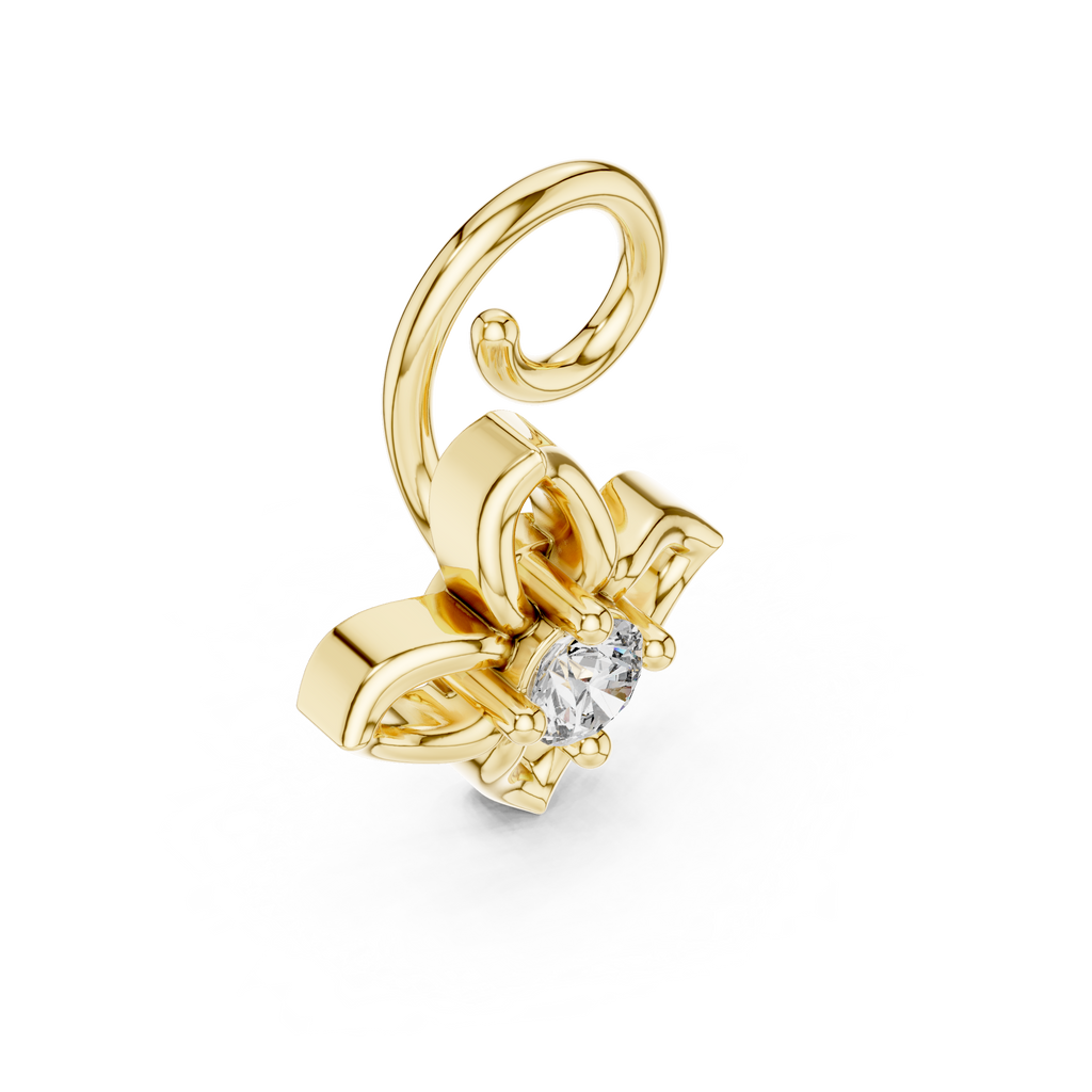 Floral Diamond Nose Pin