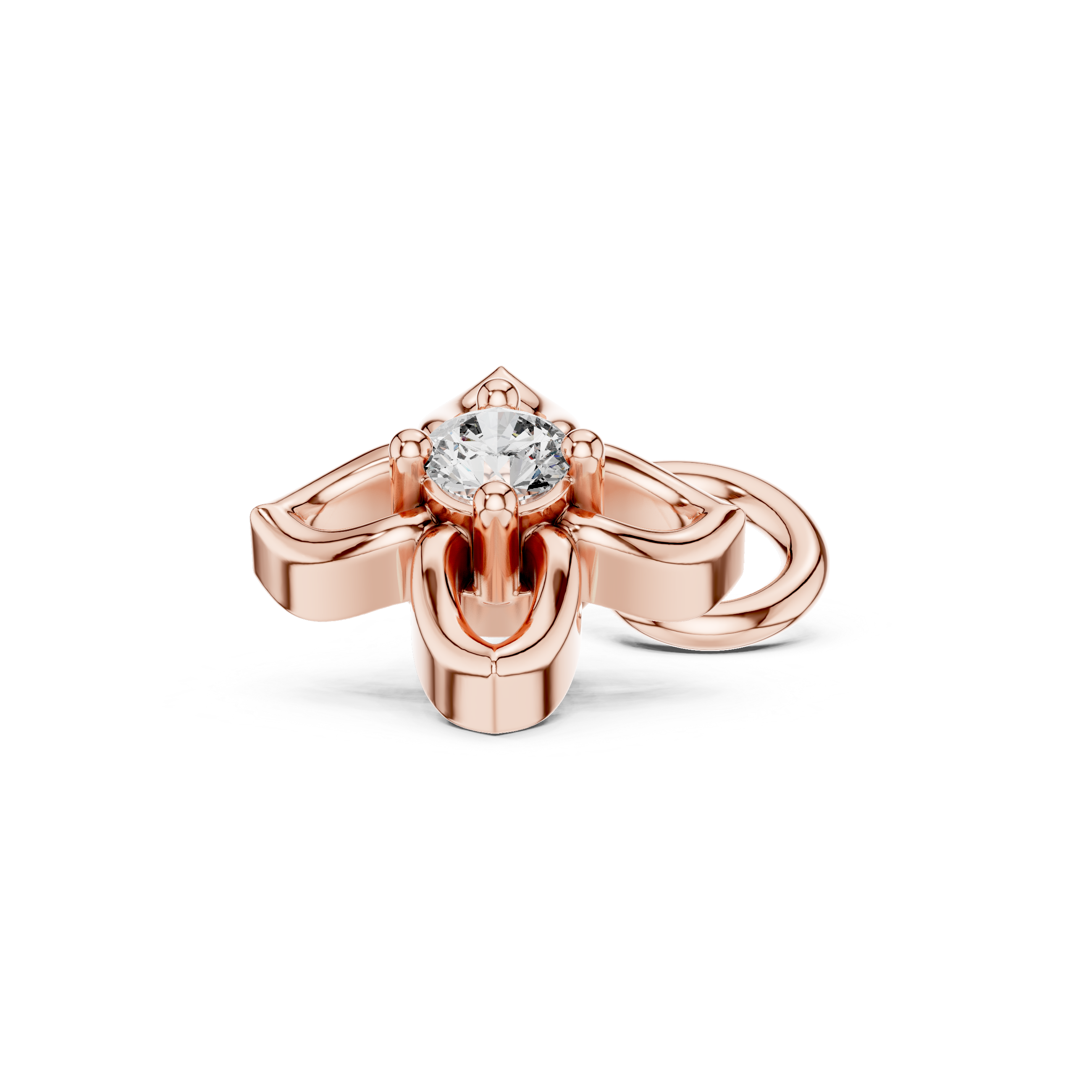 Floral Diamond Nose Pin