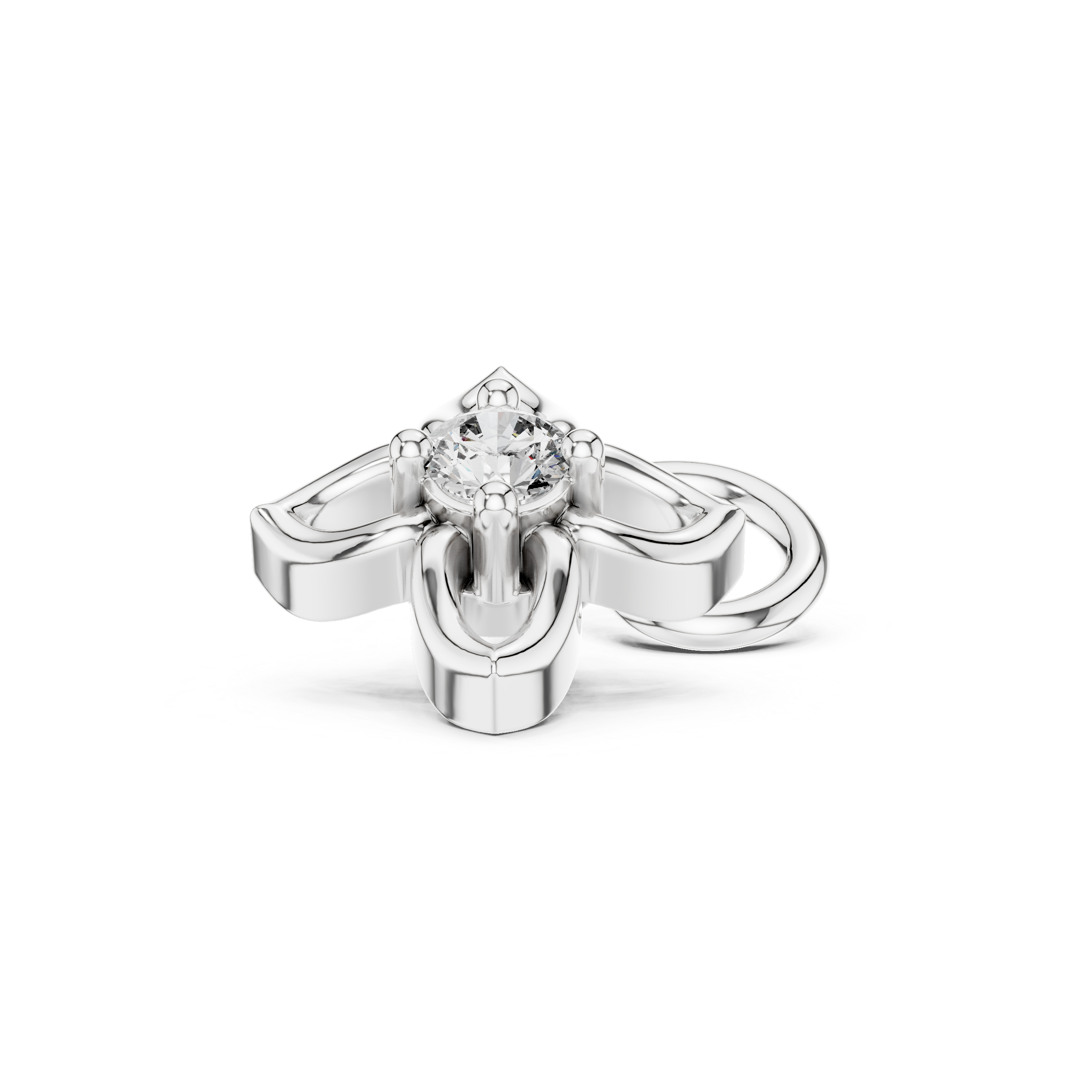 Floral Diamond Nose Pin