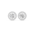 Round Halo Diamond Stud Earrings