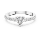 0.66 CT Heart Cut Diamond Pavé Engagement Ring