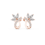 Marquise Diamond Vine Stud Earrings