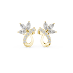 Marquise Diamond Vine Stud Earrings