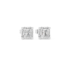 Princess Cut Diamond Solitaire Stud Earrings