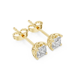 Princess Cut Diamond Solitaire Stud Earrings