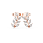 Marquise Diamond Leaf Vine Stud Earrings