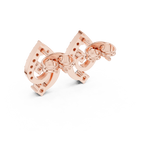 Diamond Paisley Teardrop Stud Earrings