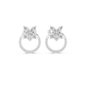 Diamond Butterfly Halo Stud Earrings