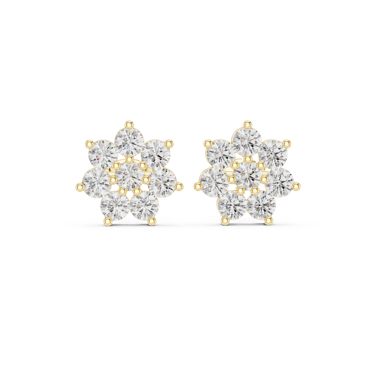 Rosette Royale Diamond Earrings, additional photo — Jewelix Atelier