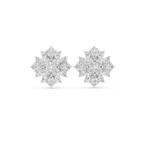 Floral Marquise & Round Diamond Stud Earrings