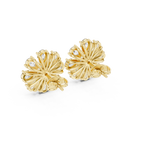 Floral Cushion & Pear Diamond Stud Earrings
