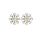 Floral Cushion & Pear Diamond Stud Earrings