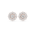 Sunburst Diamond Halo Stud Earrings