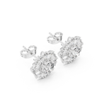 Sunburst Diamond Halo Stud Earrings