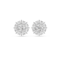 Sunburst Diamond Halo Stud Earrings