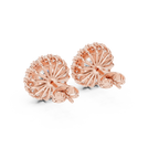 Double Halo Round Diamond Stud Earrings