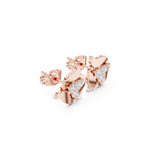 Floral Cluster Diamond Stud Earrings