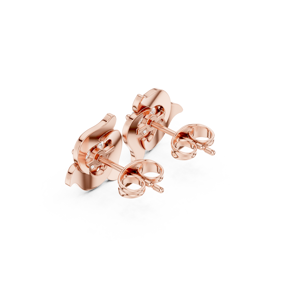 Floral Cluster Diamond Stud Earrings