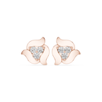 Floral Cluster Diamond Stud Earrings