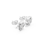 Floral Cluster Diamond Stud Earrings