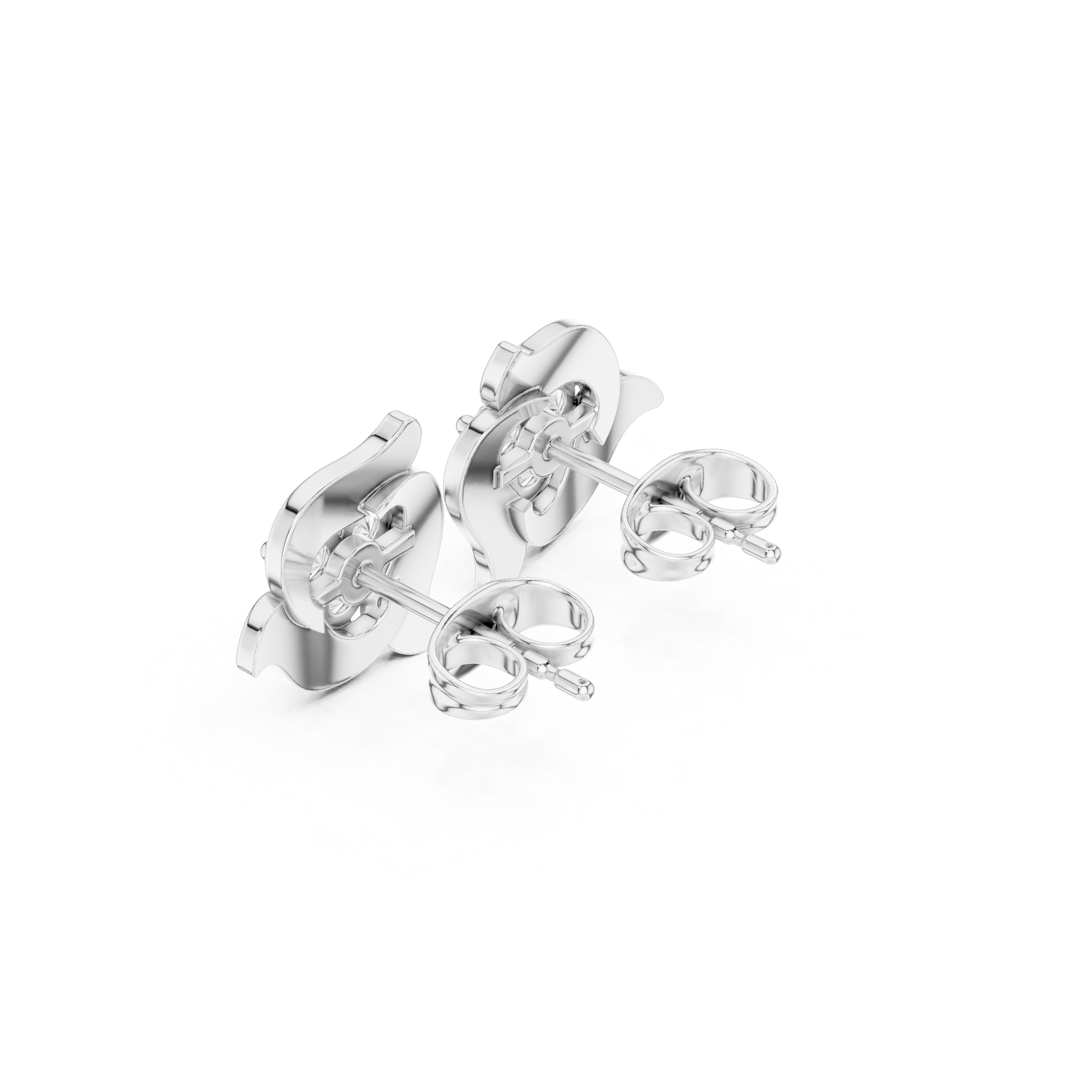 Floral Cluster Diamond Stud Earrings