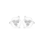 Floral Cluster Diamond Stud Earrings