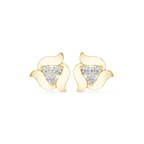 Floral Cluster Diamond Stud Earrings