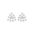Geometric Triangle Diamond Stud Earrings