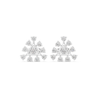 Geometric Triangle Diamond Stud Earrings