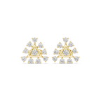 Geometric Triangle Diamond Stud Earrings