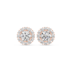 Halo Diamond Stud Earrings