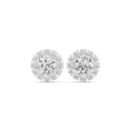 Halo Diamond Stud Earrings