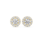 Halo Diamond Stud Earrings