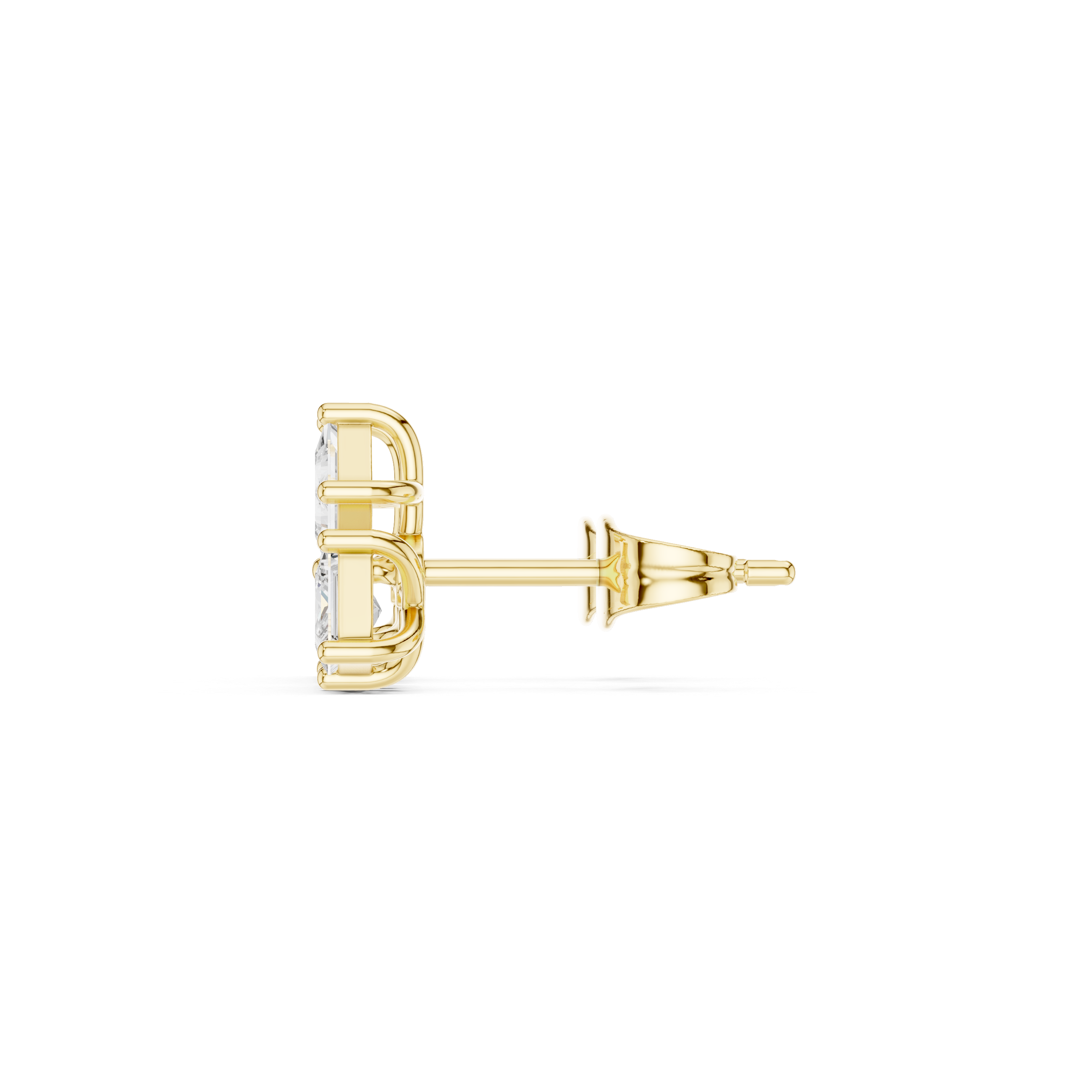 Princess Cut Diamond Cluster Stud Earrings