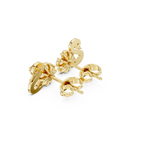 Pear Diamond Swan Stud Earrings
