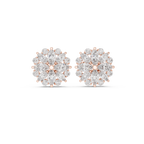 1.64 CT Marquise Diamond Floral Cluster Stud Earrings