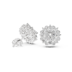 1.64 CT Marquise Diamond Floral Cluster Stud Earrings