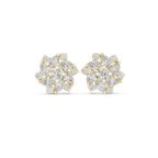1.94 CT Marquise Diamond Floral Cluster Stud Earrings